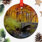 Stone Country Bridge Round Ornament (Two Sides)