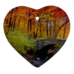 Stone Country Bridge Heart Ornament (Two Sides) from ArtsNow.com Back