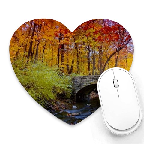 Stone Country Bridge Heart Mousepad from ArtsNow.com Front