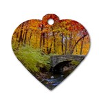 Stone Country Bridge Dog Tag Heart (One Side)