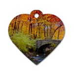 Stone Country Bridge Dog Tag Heart (Two Sides)