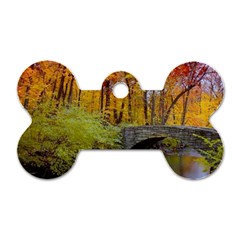 Stone Country Bridge Dog Tag Bone (Two Sides) from ArtsNow.com Front