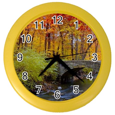 Stone Country Bridge Color Wall Clock from ArtsNow.com Front