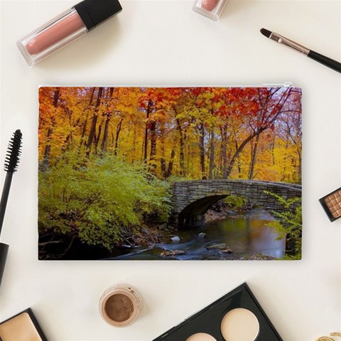 Stone Country Bridge Cosmetic Bag (Large) from ArtsNow.com Back