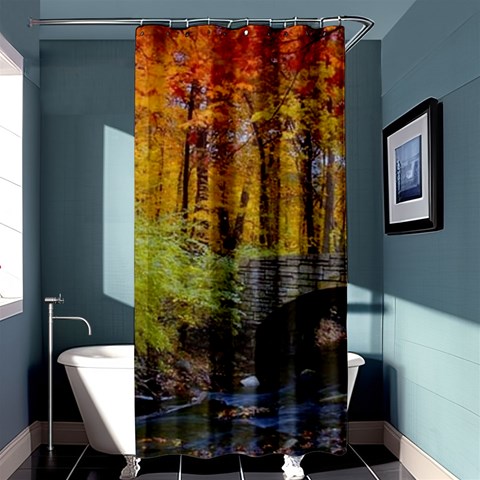 Stone Country Bridge Shower Curtain 36  x 72  (Stall) from ArtsNow.com Curtain(36 X72 ) - 33.26 x66.24  Curtain(36 X72 )