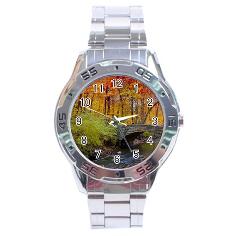 Stone Country Bridge Stainless Steel Analogue Watch from ArtsNow.com Front