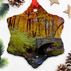 Stone Country Bridge Snowflake Ornament (Two Sides) from ArtsNow.com Back