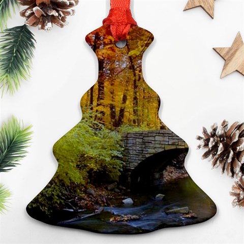 Stone Country Bridge Christmas Tree Ornament (Two Sides) from ArtsNow.com Front