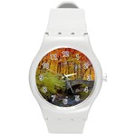 Stone Country Bridge Round Plastic Sport Watch (M)