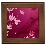 Pink Flower Art Framed Tile