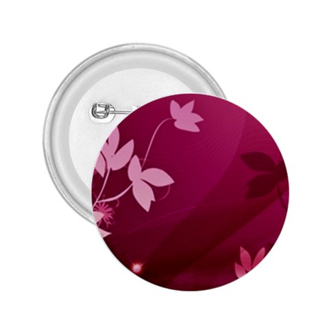 Pink Flower Art 2.25  Button from ArtsNow.com Front