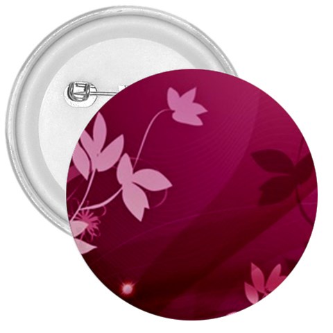 Pink Flower Art 3  Button from ArtsNow.com Front