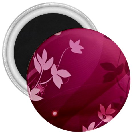 Pink Flower Art 3  Magnet from ArtsNow.com Front