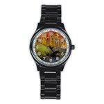 Stone Country Bridge Stainless Steel Round Watch