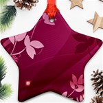 Pink Flower Art Ornament (Star)