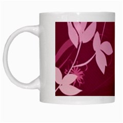 Pink Flower Art White Mug from ArtsNow.com Left