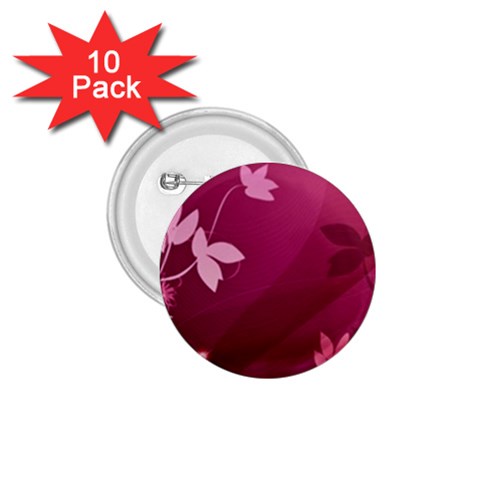 Pink Flower Art 1.75  Button (10 pack)  from ArtsNow.com Front