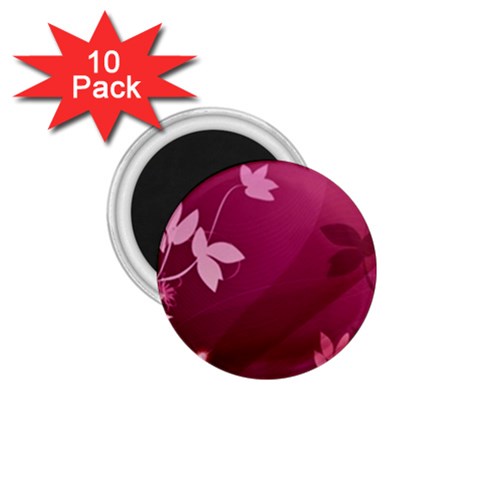 Pink Flower Art 1.75  Magnet (10 pack)  from ArtsNow.com Front