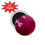 Pink Flower Art 1.75  Magnet (10 pack) 