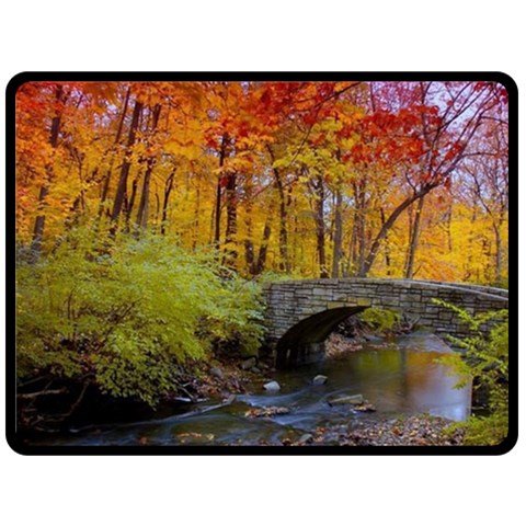 Stone Country Bridge Double Sided Fleece Blanket (Large) from ArtsNow.com 80 x60  Blanket Front