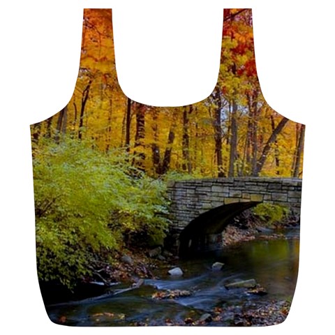 Stone Country Bridge Full Print Recycle Bag (XL) from ArtsNow.com Front