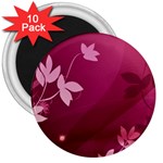 Pink Flower Art 3  Magnet (10 pack)