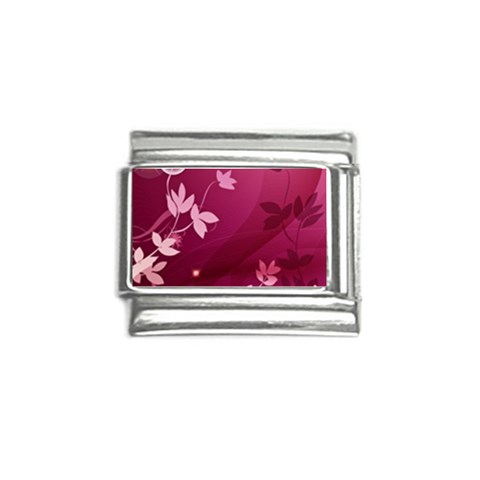 Pink Flower Art Italian Charm (9mm) from ArtsNow.com Front