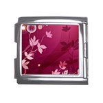 Pink Flower Art Mega Link Italian Charm (18mm)