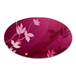 Pink Flower Art Magnet (Oval)