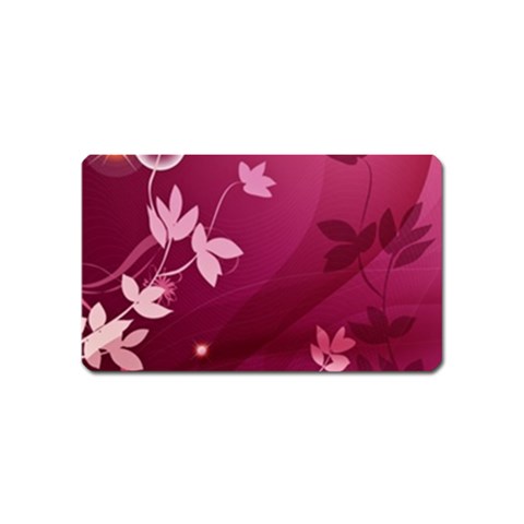Pink Flower Art Magnet (Name Card) from ArtsNow.com Front