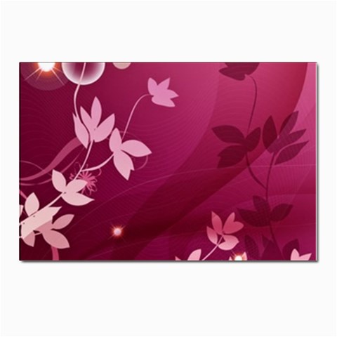 Pink Flower Art Postcard 4 x 6  (Pkg of 10) from ArtsNow.com Front