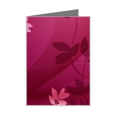 Pink Flower Art Mini Greeting Card from ArtsNow.com Left
