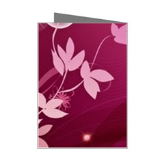 Pink Flower Art Mini Greeting Card from ArtsNow.com Right