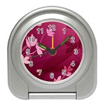 Pink Flower Art Travel Alarm Clock