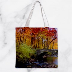 Stone Country Bridge Zipper Grocery Tote Bag from ArtsNow.com Front