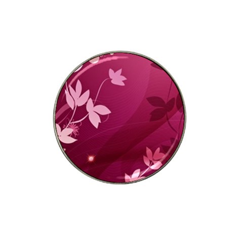 Pink Flower Art Hat Clip Ball Marker (4 pack) from ArtsNow.com Front