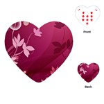 Pink Flower Art Playing Cards (Heart)