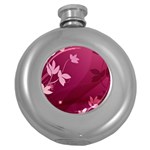 Pink Flower Art Hip Flask (5 oz)