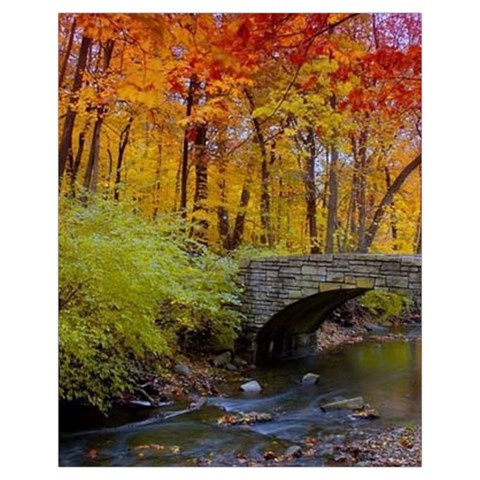 Stone Country Bridge Drawstring Pouch (XL) from ArtsNow.com Front