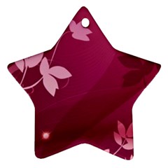 Pink Flower Art Star Ornament (Two Sides) from ArtsNow.com Back