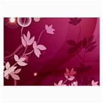 Pink Flower Art Large Glasses Cloth