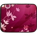 Pink Flower Art Fleece Blanket (Mini)