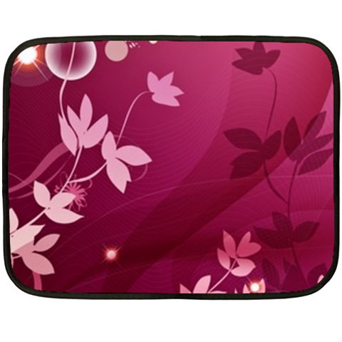 Pink Flower Art Double Sided Fleece Blanket (Mini) from ArtsNow.com 35 x27  Blanket Front