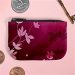 Pink Flower Art Mini Coin Purse