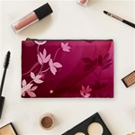 Pink Flower Art Cosmetic Bag (Medium)