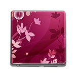 Pink Flower Art Memory Card Reader (Square 5 Slot)