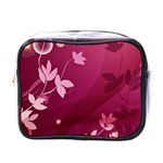 Pink Flower Art Mini Toiletries Bag (One Side)