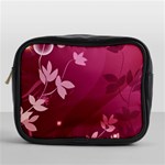 Pink Flower Art Mini Toiletries Bag (One Side)