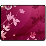 Pink Flower Art Fleece Blanket (Medium)