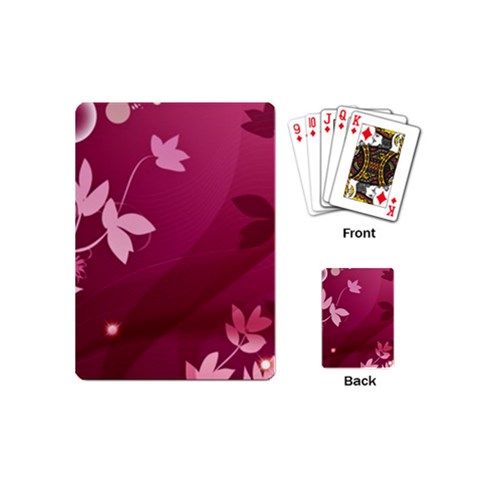 Pink Flower Art Playing Cards (Mini) from ArtsNow.com Back